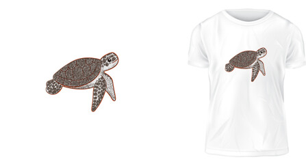t shirt design concept, I am a turtle I am happiest when floating on the sea