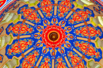 Banja Luka, Bosnia and Herzegovina, May 21: Interior decorations inside Ferhat pasha mosque in downtown Banja Luka, Bosnia and Herzegovina.