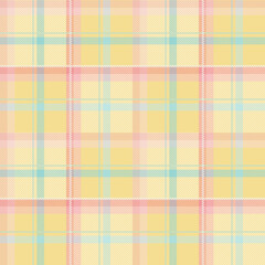 Seamless tartan plaid pattern in summer  tone.