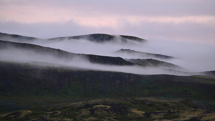fog over the mountains