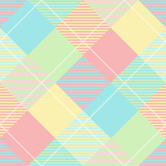 Seamless tartan plaid pattern in summer  tone.