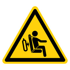 SCBA Seat Crash Hazard Symbol Sign, Vector Illustration, Isolate On White Background Label .EPS10