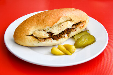 Traditional Turkish Food Kokorec. izmir kokorec.