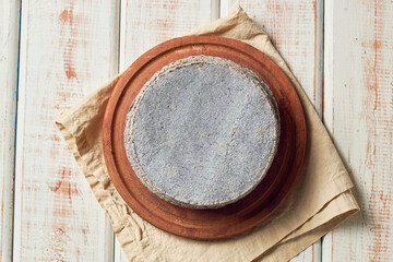 Traditional mexican blue corn tortilla