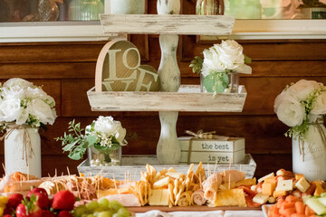 wedding bouquet on the table