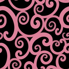 pink and black seamless abstract pattern background fabric design print wrapping paper digital illustration texture wallpaper
