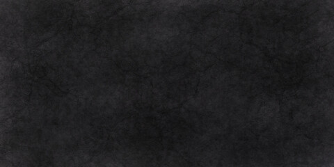 Dark black grunge cracked textured concrete background. Panorama dark grey black slate background or texture. Vector black concrete texture. Stone wall background.	