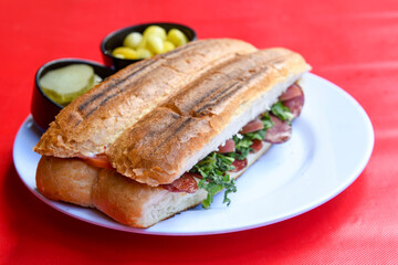 Meat Chicken Doner, between bread (Turkish Name : ekmek arasi doner, doner, Turk kebabi)
