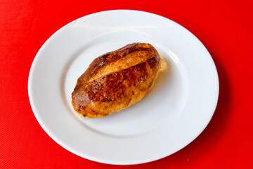 Turkish pastry product , tasty pogaca. Simit, gevrek. Turkish Pastries; peynirli, patatesli, kasarli pogaca, borek, acma, ay coregi at patisserie showcase.