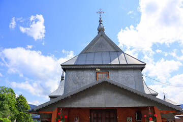 Wooden Church of Archstrategist Michael's Church in the village of Dora (suburb of Yaremche),...