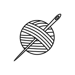 Crochet needle with wool