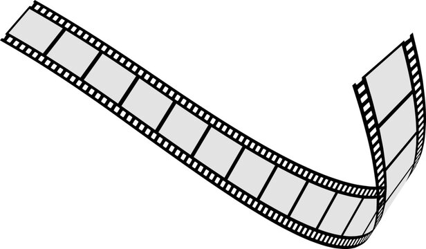 Camera film strip. Blank cinema template. Movie decoration