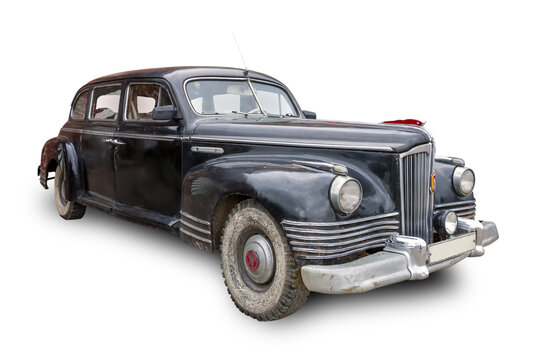 The Classical Soviet ZIS-110 passenger car of the highest representative class. White background.