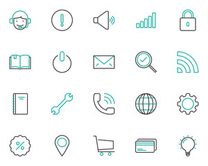 set of business icons, contact