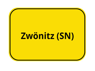 Ortseingangsschild - Zwönitz SN