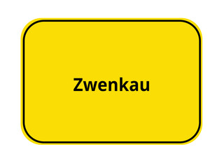 Ortseingangsschild - Zwenkau