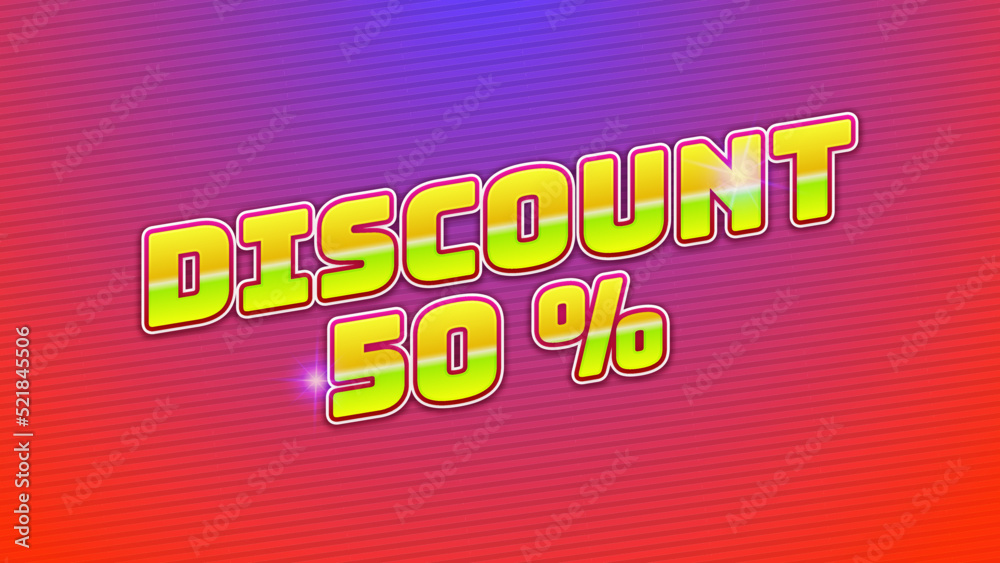Poster Text Effect - Editable 3D Text Style. Editable Retro Vintage Text Effect. Lettering graphic style