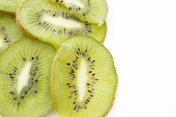 Fototapeta na wymiar Background with fresh fruit kiwi