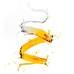 3d rendering splash, isolated