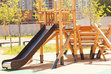 Modern children's playground for outdoor games.