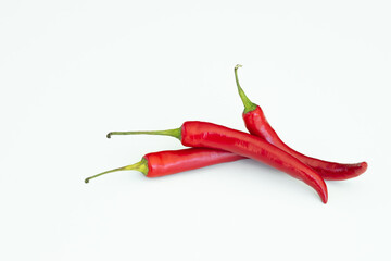 red hot chili pepper on white background