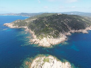 Paysage méditerranéen du sud de la France dans le département du Var