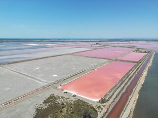 Vue aérienne de marais salants 