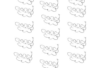 Seamless abstract oak leaf background.