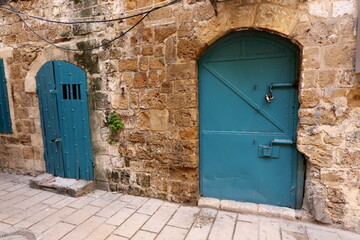 Entrance doors to the building and premises.