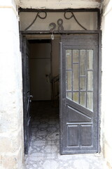 Fototapeta na wymiar Entrance doors to the building and premises.