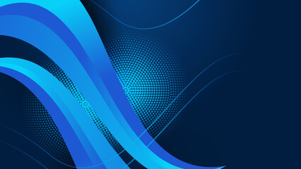 Abstract blue background poster with dynamic. technology network Vector illustration.