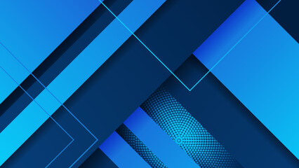 Abstract blue background poster with dynamic. technology network Vector illustration.
