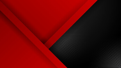 Red black abstract wavy presentation background. Vector illustration design for business presentation, banner, cover, web, flyer, card, poster, game, texture, slide, magazine, and powerpoint.