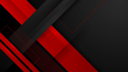 Red black abstract wavy presentation background. Vector illustration design for business presentation, banner, cover, web, flyer, card, poster, game, texture, slide, magazine, and powerpoint.