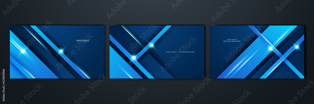 Wall mural abstract design with blue geometric background. blue banner background. vector abstract graphic desi