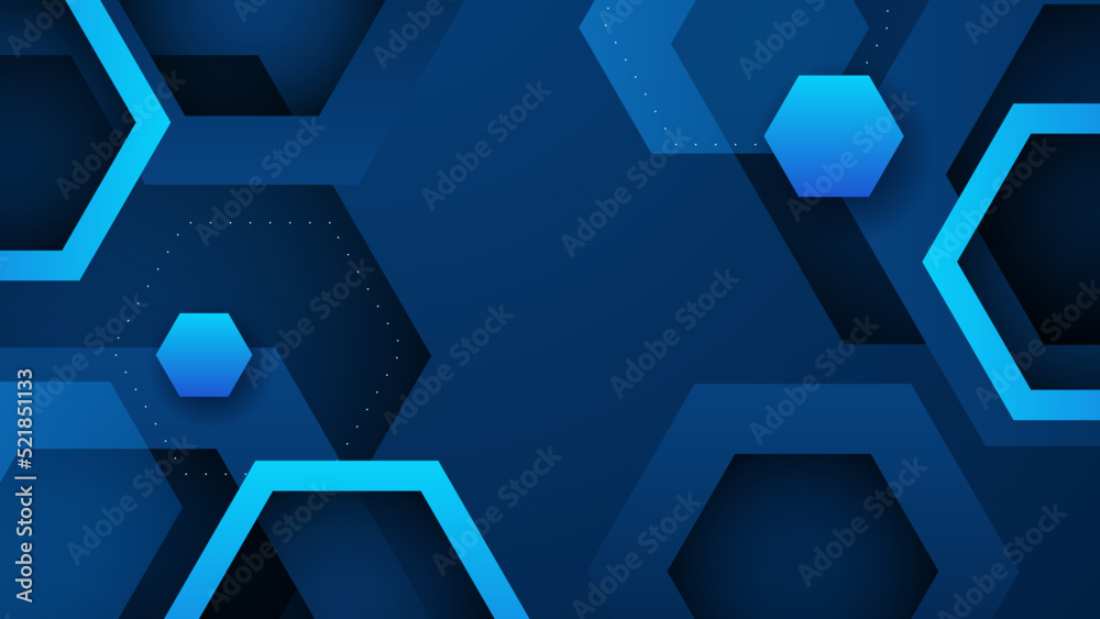 Wall mural abstract design with blue geometric background. blue banner background. vector abstract graphic desi