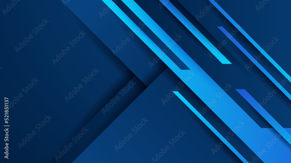 Wall mural abstract design with blue geometric background. blue banner background. vector abstract graphic desi