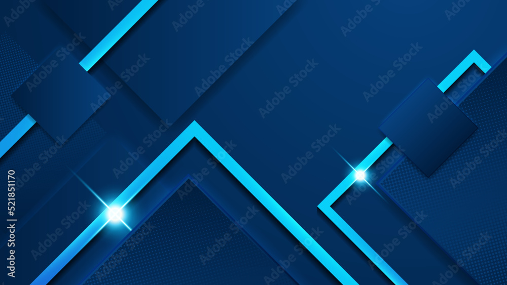 Wall mural abstract design with blue geometric background. blue banner background. vector abstract graphic desi