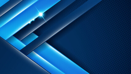 Abstract design with blue geometric background. Blue banner background. Vector abstract graphic design banner pattern background template.