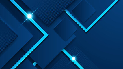Abstract design with blue geometric background. Blue banner background. Vector abstract graphic design banner pattern background template.