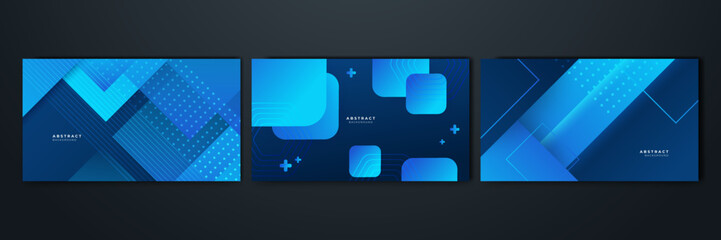 Blue abstract background for business presentation template