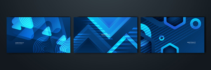 Blue abstract background for business presentation template