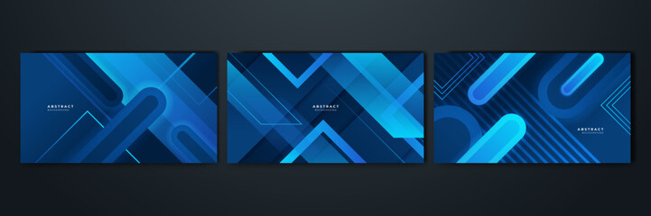 Blue abstract background for business presentation template