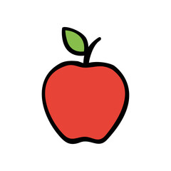 Apple hand-drawn icon vector graphic illustration