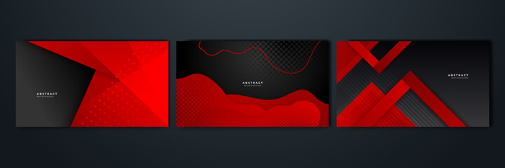 Modern black and red abstract background