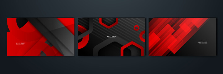 Modern black and red abstract background