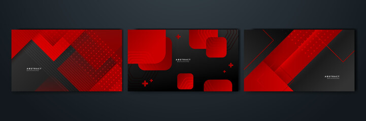 Fototapeta premium Modern black and red abstract background