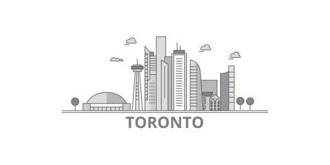 Fototapeta premium Canada, Toronto City city skyline isolated vector illustration, icons