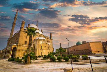 Clouds over Cairo Mosque - obrazy, fototapety, plakaty