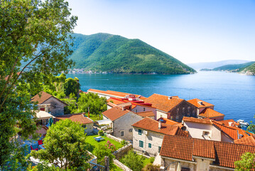 Redroof houses in Kotor